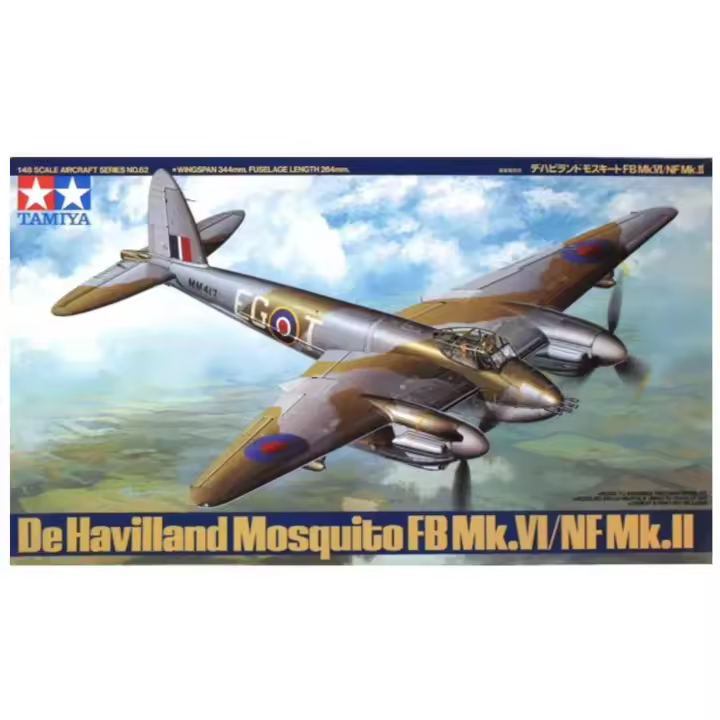 Maqueta Avión Mosquito Tamiya 61062 - Caza Nocturno Mkii - Alta Velocidad - Detalles Históricos - 1