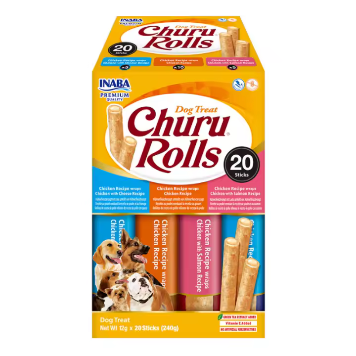 Inaba Churu DOG Rolls Variedades Snacks para Perros - (20 unidades x 12 gr) - 1