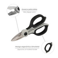 Tijeras de Electricista WOLFPACK 155mm Mango TPR Plus no tensión. Mangos ergonómicos. - details 1