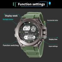 Reloj Deportivo Para Hombres 30M Impermeable Multifuncional Reloj Militar Digital Inteligente Reloj De Pulsera Electrónico Para Hombres Y Niños - details 6