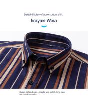Camisa De Trabajo Para Hombre Otoño 2024 Cuello En V Manga Larga Patoleta Oxford Algodón 100% Estampado Regular Botones Tallas S~6XL - details 5
