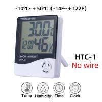 Medidor De Temperatura Y Humedad Digital LCD Estación Climática Para Interiores Y Exteriores Con Reloj HTC-2 HTC-1 De LPPCOLTD - details 1