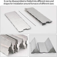 Escudo Antiviento De Platos Para Estufa De Gas Aluminio Para Camping Picnic Cocina Exterior Protección Contra Viento Múltiples Tamaños Disponibles - details 3