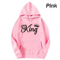 Sudadera De Capucha Largo Manga Para Mujer Estampado Rey Y Reina Casual Streetwear Para Pareja Otoño E Invierno - details 12