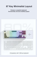 Teclado Mecánico AULA F87 Con 3 Modos De Conexión (2.4G/USB/Bluetooth) Teclado De Juego RGB Con Hotswap Y Gaskets 87 Teclas - details 6