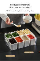 Herramienta De Cocina Moderna: Bandeja Para Servir Con 8 Pequeñas Cajas Desmontables De Almacenamiento De Especias Tapa Y Mango Para Frutas Y Verduras En El Refrigerador - details 2