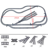 Bloques De Construcción MOC Creativo Para Niños Riel De Cruzación Y Curva De Vías De Tren Juguetes DIY De Bloques Pequeños Compatible Con Lego - details 0