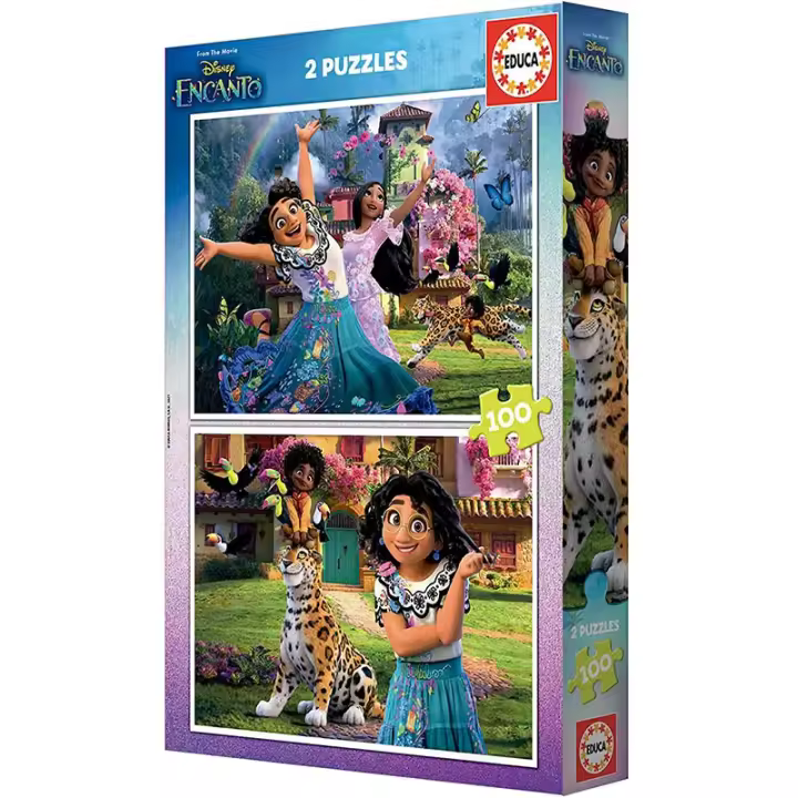 Pack de 2 puzzles infantiles con 100 piezas de la película Encanto - 1