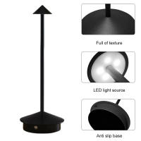 Lámpara De Mesa Recargable LED Sin Cable Nórdica De Lujo Para Dormitorio Restaurante Luz Nocturna Romántica Con Toque - details 8