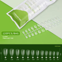 Set De Uñas Postizas De Acrílico Transparentes Fully 120pcs/bag Tamaño Mixto Para Ballet Y Ocasiones Especiales - details 11