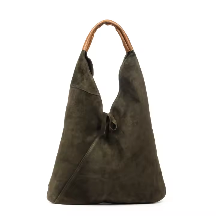 Firenze Artegiani. Agnana Bolso Shopper Mujer. Piel auténtica Gamuza y Dollaro. Made in Italy. Vera Pelle Italiana. - 1