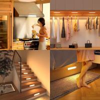 Lámpara De Armario Inalámbrica Con Sensor De Movimiento Y Control De Brillo Dimable 3 Modos De Color Recargable Por USB Para Cocina Armario Escaleras Decoración - details 10