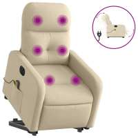 vidaXL Sillón de masaje eléctrico reclinable elevable tela Gris claro, Gris oscuro, Negro Sillon Dormitorio Sillon Comodos Silla Relax Sillón Sofá - details 6