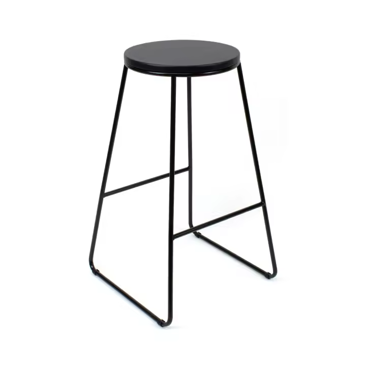 The Secret Home Taburete de Madera y Metal - Alto 71 Cm - Asiento Extra para el Hogar - 1
