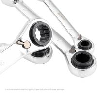 Llave De Eje Doble 4 En 1 Multi Combinación Llaves De Equipo De Juego De Herramientas De Cráneo Vanadio Cromo - details 6