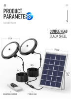 Luz Solar Exterior Recargable 8800mAh Con Sensor De Movimiento Doble Cabeza 112 LED Impermeable Para Jardín Courtyard Garage - details 12