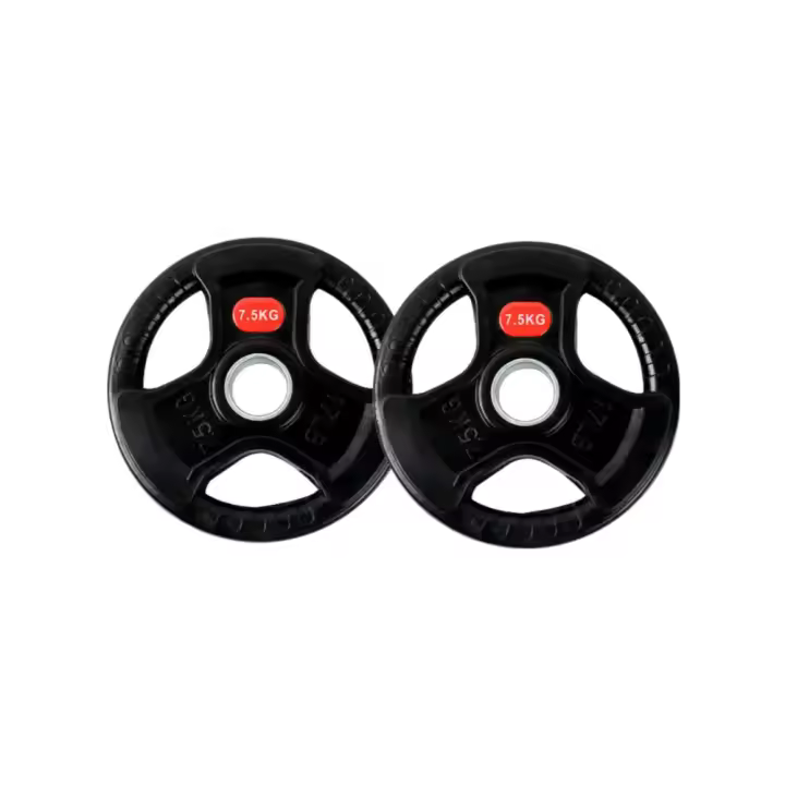 Ozio Fitness 2 Discos de Pesas 7,5 kg 30 mm de 3 agarres con Recubrimiento de Caucho Musculación - 1