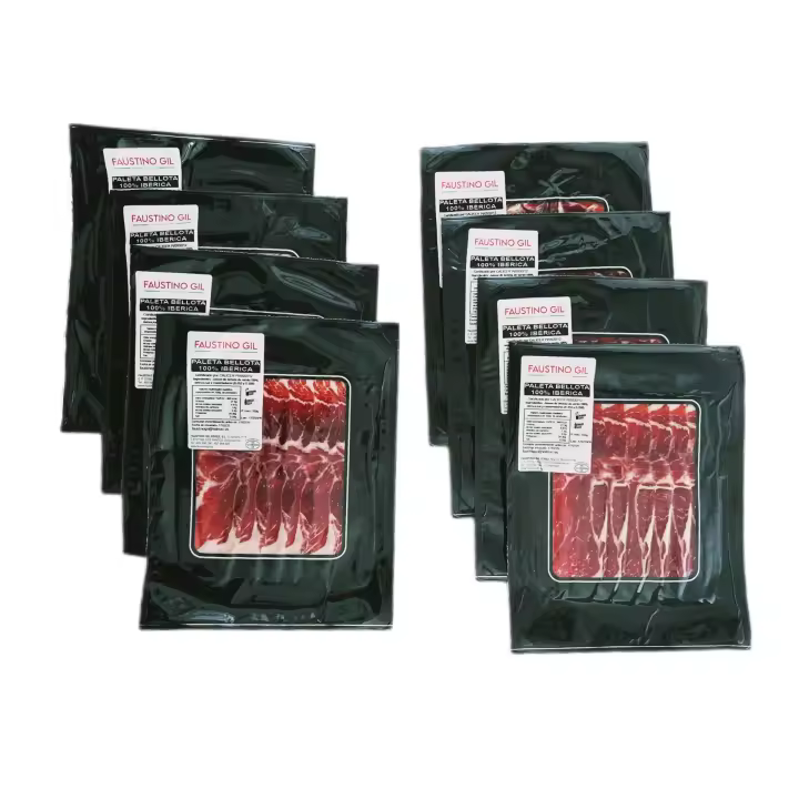 PALETA BELLOTA 100% IBERICA - 8 Sobres de  100g - Elaboración tradicional - Ibéricos Faustino Gil - - 1