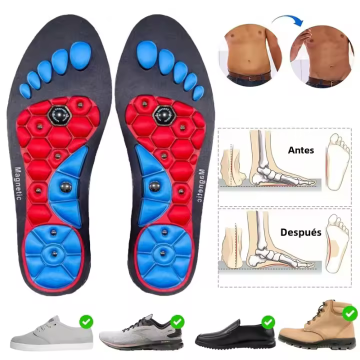 Almohadillas De Zapato De Masaje Con Terapia Magnética Para Orthopedic Almohadillas De Inmersión Para Hombres Y Mujeres Elimina Olores Alivio Del Fatiga Plantar Fasciitis Comodidad Suela - 1