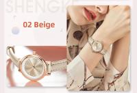 Reloj De Mujer Shengke Con Correa De Cuero Delgada Y Dial Mini Elegante Movimiento Japonés De Cuarzo Regalo Para Niña - details 3