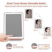 Espejo de viaje para el maquillaje, espejo portátil con iluminación, pantalla táctil regulable - details 2