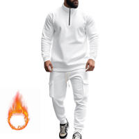Conjunto Deportivo Casual Para Hombres Verano Otoño Invierno Con Cierre De Cremallera Y Veludo Tejido De Poliéster Talla S a XXXL - details 6