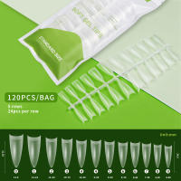 Set De Uñas Postizas De Acrílico Transparentes Fully 120pcs/bag Tamaño Mixto Para Ballet Y Ocasiones Especiales - details 9