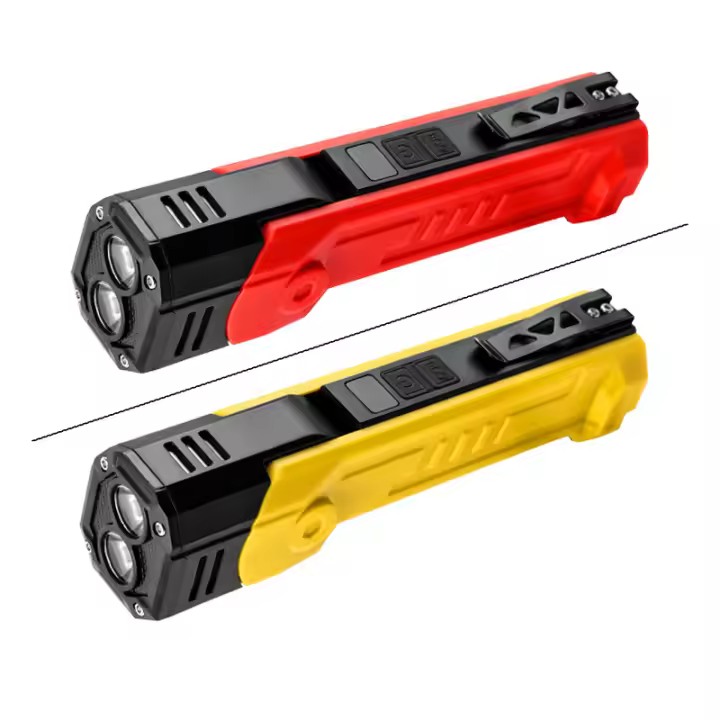 Nueva Linterna XTE + COB de Doble Fuente de luz roja y Blanca con rotación de 180 Grados y clip magnético para Bolígrafo, Luz DE TRABAJO multifunctional - 1