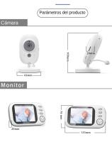 Monitor De Bebé Con Video 3.5'' 2.4G Audio Bidireccional Visión Nocturna Cámara De Seguridad Temperatura Monitorización Camara De Vigilancia Con Temperatura - details 12