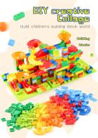 Juguetes Educativos Para Niños Caminos De Bola De 168-336 Piezas Bloques Deslizadores Pequeños DIY De Crea Tu Propia Pista De Carreras Con Bolas De Marfil - details 2