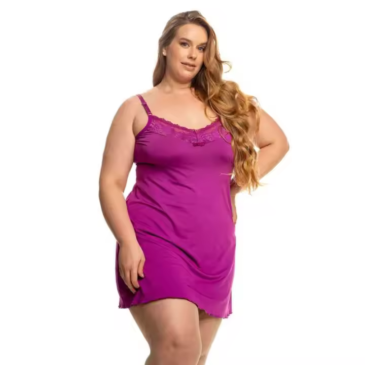 Brasi Microfibra y Ence - Camisón Talla Grande Pijama Camisolas Susana - 1