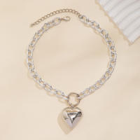 Collar De Moda Lacteo Con Colgante De Corazón Y Cadena O Grande Para Mujer Joyería De Encanto Collar De Cuello Para Fiesta Boda - details 7
