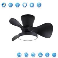 - Ventilador de techo modelo CANDY negro, motor DC 6 velocidades Tecnología Led 20W sistema CCT 1900 Lúmenes, Control remoto con temporizador, luz regulable en color e intensidad, Memoria motor inverter verano/invierno ultra silencioso. - details 0