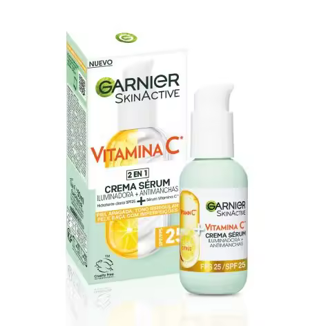 GARNIER Skin Active Vitamina C 2 en 1 Crema Sérum SPF 25 50 ML - 1