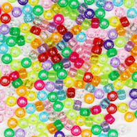 Paquete De 1000 Piezas De Cuentas De Caballo Multicolor Y Brillantes 9mm Para Fabricación De Pulseras Y Cabello Para Trencillas Joyería - details 4