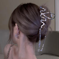 Grande Pinza De Cabello Con Lentejuelas Y Cadena De Lujo Para Mujer Pinza De Trenzado Decorativa Moda Invierno 2023 - details 0