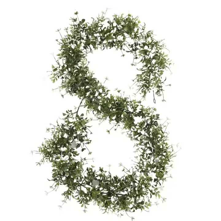 Guirnalda De Hojas Verdes Artificiales De 178CM Vines Decoración De Pared Para Fiestas Y Hogar Realistas Propiedades De Plástico Proveniente De Sichuan China - 1