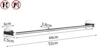 Toallero 304 Acero inoxidable perforado libre toalla rack baño solo poste inodoro titular de almacenamiento (tamaño: B 52cm) - details 0