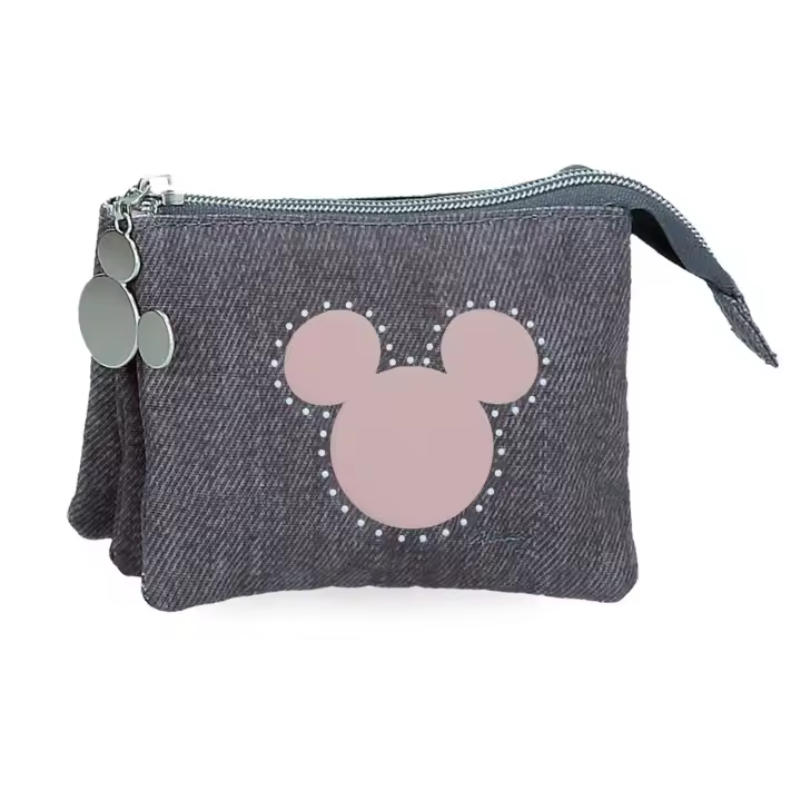 Disney Monedero Poliéster Mickey Studs Negro - 1
