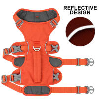 Harnés Reflectante Para Perros Grandes Y Pequeños De Náilon Duradero Con Manija Ajustable Para Caminar Y Entrenamiento - details 2
