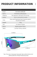 Gafas De Bicicleta ROCKBROS Con Marco Miopía Lentes Polarisados UV400 Deportes Al Aire Libre Gafas De Ojos Para MTB Y Ciclismo En Carretera Unisex - details 1