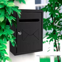 Bandeja De Correo Metálica De Pared Para Oficina Y Hogar Capacidad Grande Fácil Instalación Medidas 20x7.5x26 Cm - details 2