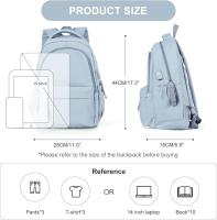 Mochila para computadora portátil, mochila para computadora portátil impermeable con bolso escolar de 16 pulgadas con carga USB - details 2