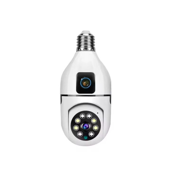 Cámara De Seguridad Inteligente YOOSEE Dual Screen 2MP WIFI Con Lente Doble Visión Nocturna Color Bombilla E27 Para Interior - 1