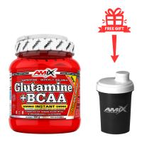Glutamine + BCAA 530g  Cada porción de 12g aporta 5.000 mg de BCAA y 5.000 mg de glutamina  Amix Nutrition - details 1