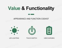 Lámpara De Escritorio LED Táctil Dimmer Cargador USB Decoración De Ambiente Luz Nocturna Para Oficina Y Habitación - details 1