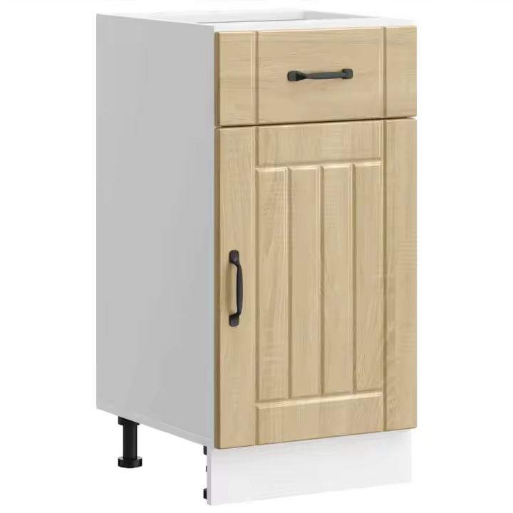 vidaXL Mueble bajo de cocina Lucca en color Roble Sonoma/Blanco brillante/Roble artisan y más | almacenamiento funcional diseño moderno para baño dormitorio sala - 1