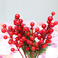 10/20 Piezas De Ranas Rojas Artificial 12 Brotes De Bayas Rojas Para Decoración De Árbol De Navidad Y Hogar Estilo Floral - details 8