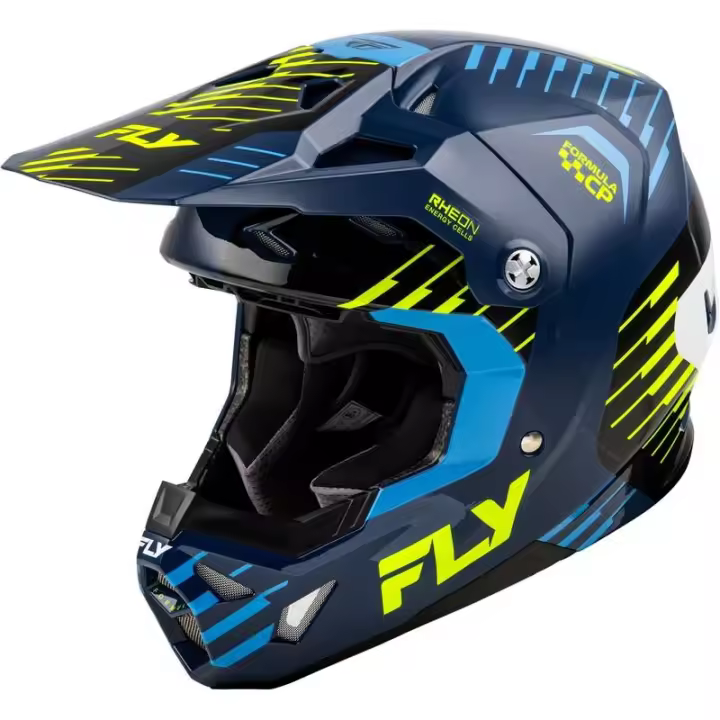 Casco cross FLY RACING Formula CP Slice - Navy / Hi-Vis / Blanco talla S - 1