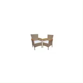 SILLÓN RATÁN/ACERO/MADERA. 2 UDS - 1